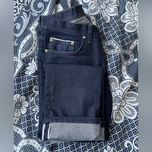 Naked and Famous nightshade stretch selvedge denim jeans 33 waist